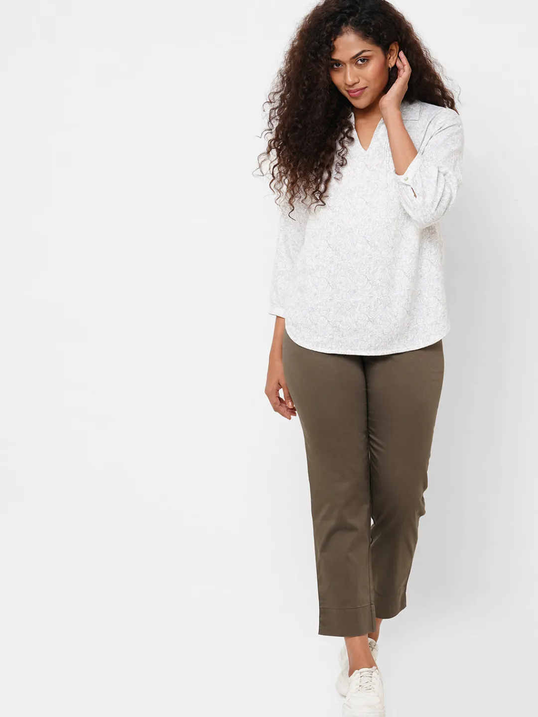 Women Cottonworld Trousers^Women's Cotton Lycra Regular Fit Pant