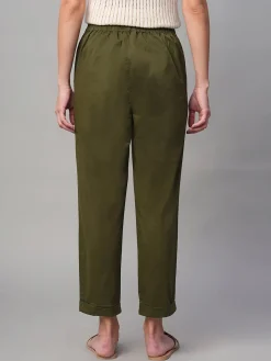 Women Cottonworld Trousers^Women's Cotton Lycra Regular Fit Pant