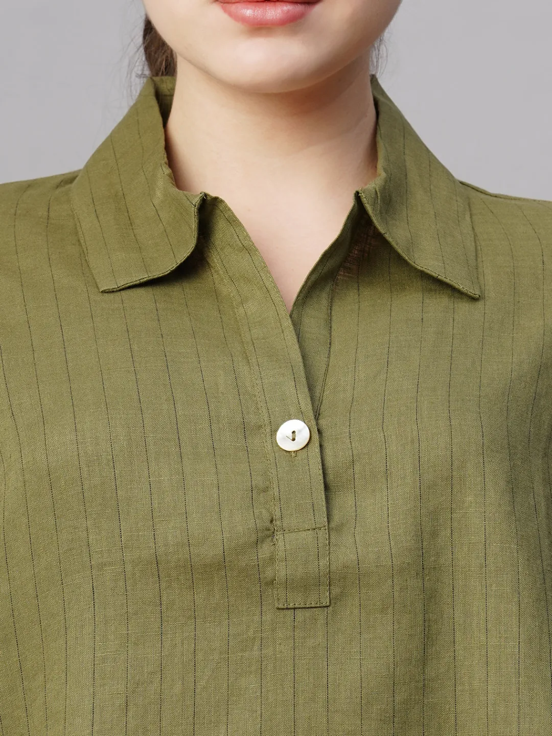 Women Cottonworld Tops & Shirts | Tops & Shirts^Women's Linen Boxy Fit Blouse