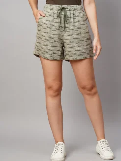 Women Cottonworld Shorts | Shorts^Women's Linen Viscose Regular Fit Shorts