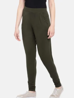 Women Cottonworld Trousers^Women's Viscose Elastane Loose Fit Knit Pant