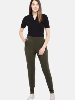 Women Cottonworld Trousers^Women's Viscose Elastane Loose Fit Knit Pant