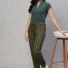 Women Cottonworld Pants | Pants^Women's Viscose Linen Regular Fit Pant