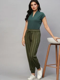 Women Cottonworld Pants | Pants^Women's Viscose Linen Regular Fit Pant