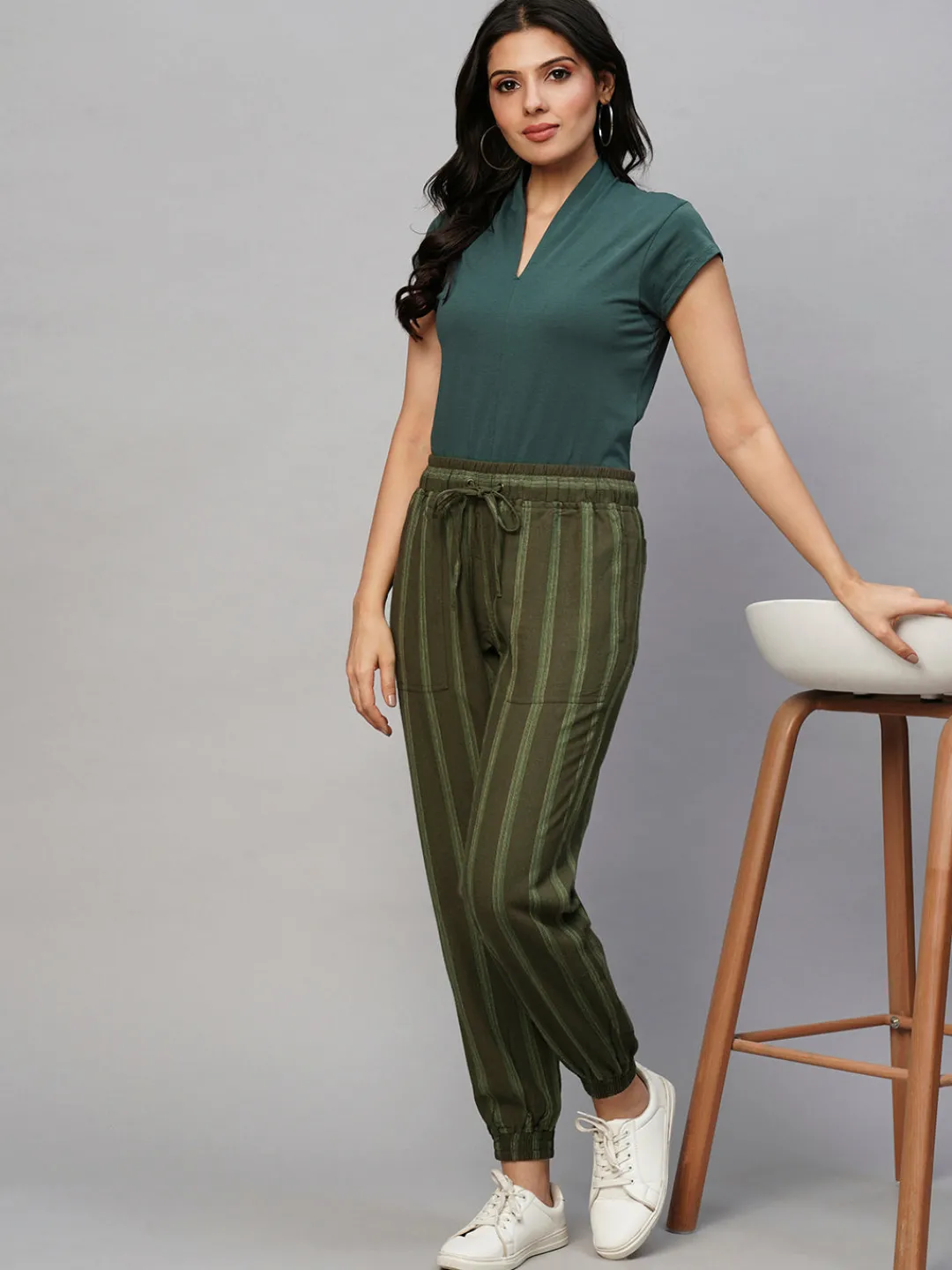 Women Cottonworld Pants | Pants^Women's Viscose Linen Regular Fit Pant