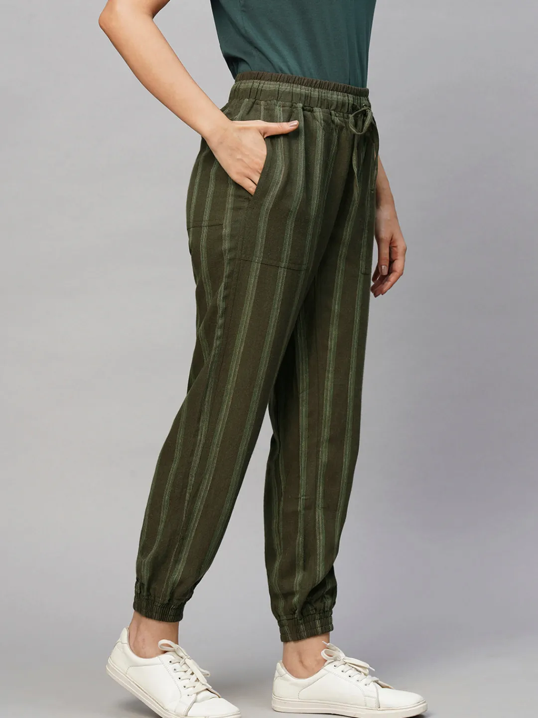 Women Cottonworld Pants | Pants^Women's Viscose Linen Regular Fit Pant