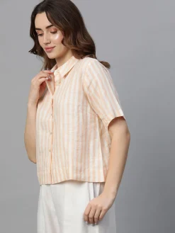 Women Cottonworld Tops & Shirts | Tops & Shirts^Women's Linen Regular Fit Blouse