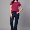 Women Cottonworld Round Neck | Regular Fit^Women's 100% Cotton Regular Fit Tshirt