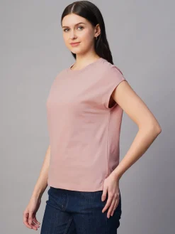 Women Cottonworld Round Neck | Regular Fit^Women's 100% Cotton Regular Fit Tshirt