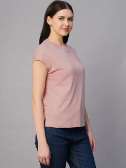 Women Cottonworld Round Neck | Regular Fit^Women's 100% Cotton Regular Fit Tshirt