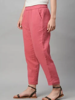 Women Cottonworld Trousers | Womens Co-Ord Sets^Women's Cotton Regular Fit Pant
