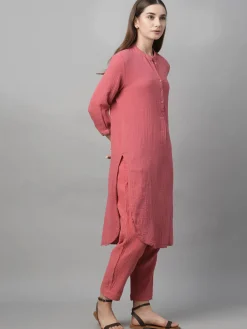 Women Cottonworld Womens Co-Ord Sets^Women's Cotton Regular Fit Kurta