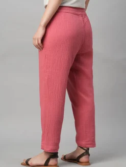 Women Cottonworld Trousers | Womens Co-Ord Sets^Women's Cotton Regular Fit Pant