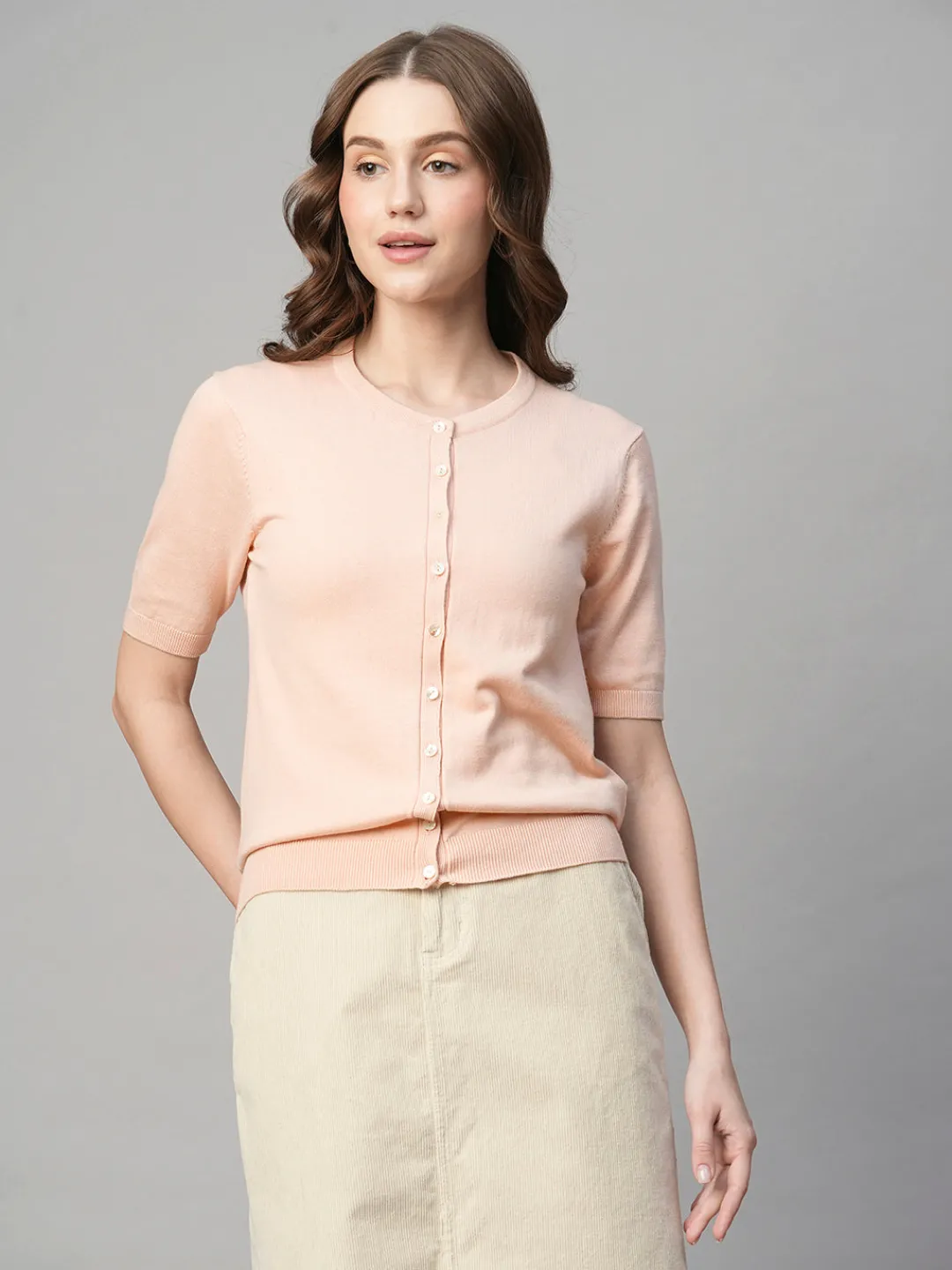 Women Cottonworld Round Neck | Regular Fit^Women's Cotton Viscose Regular Fit Tshirt