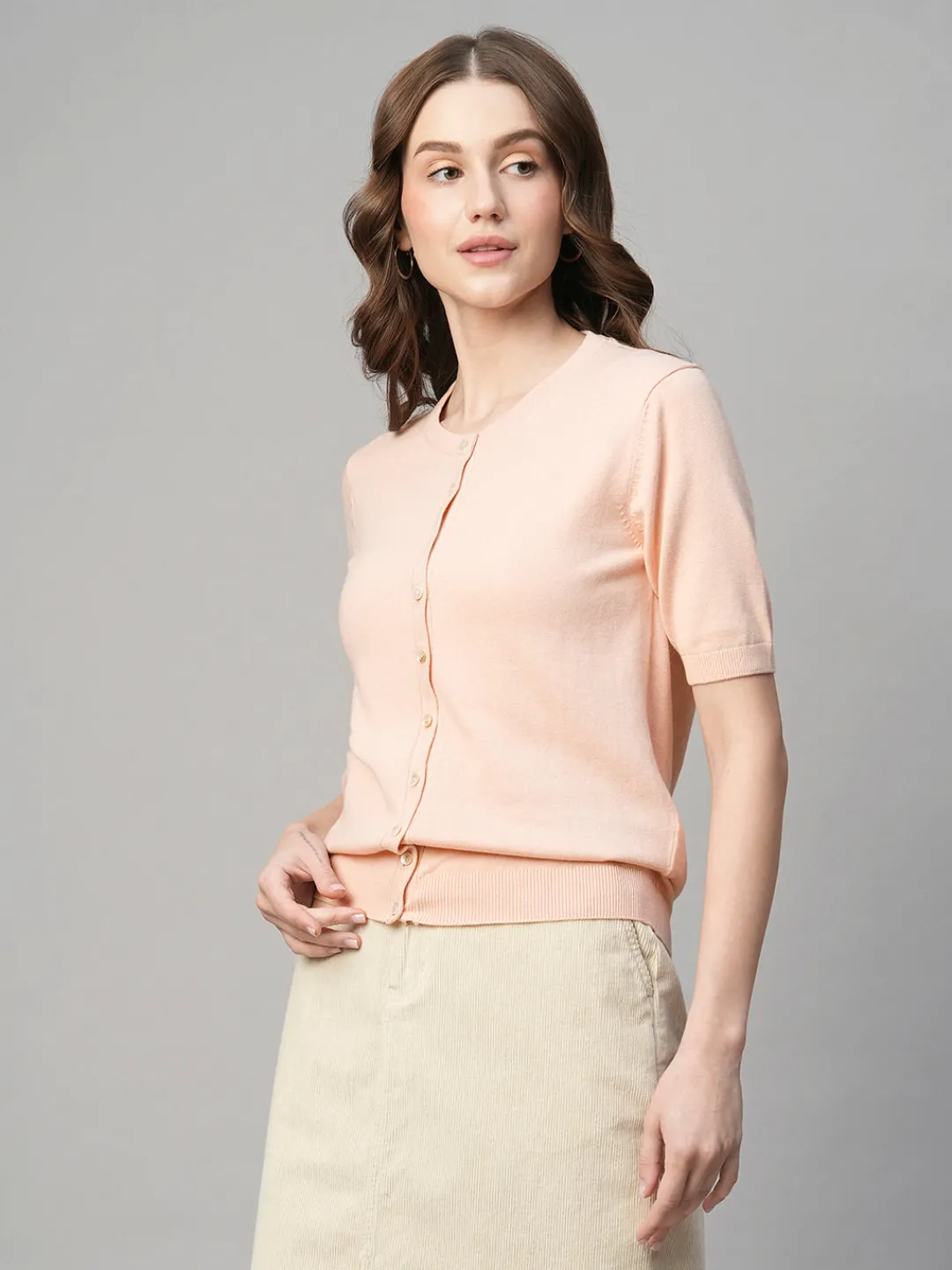 Women Cottonworld Round Neck | Regular Fit^Women's Cotton Viscose Regular Fit Tshirt