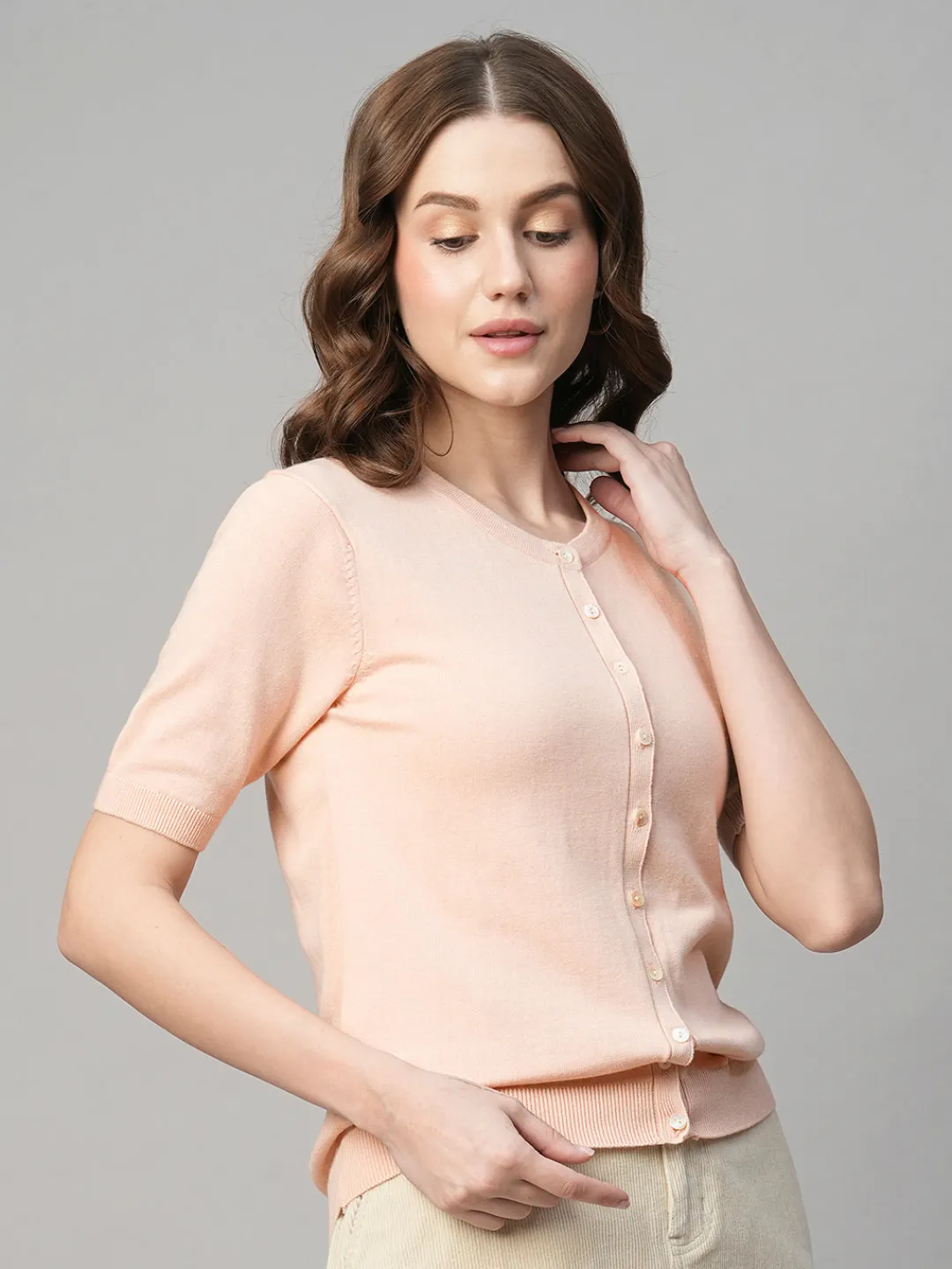 Women Cottonworld Round Neck | Regular Fit^Women's Cotton Viscose Regular Fit Tshirt