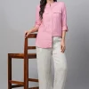Women Cottonworld Tops & Shirts | Tops & Shirts^Women's Linen Excel Regular Fit Blouse