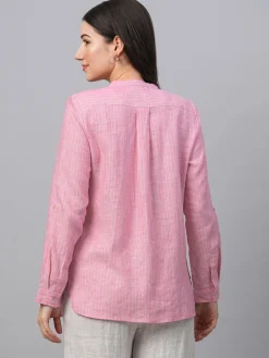 Women Cottonworld Tops & Shirts | Tops & Shirts^Women's Linen Excel Regular Fit Blouse