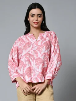 Women Cottonworld Tops & Shirts | Tops & Shirts^Women's Lyocell Linen Boxy Fit Blouse