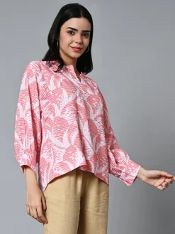 Women Cottonworld Tops & Shirts | Tops & Shirts^Women's Lyocell Linen Boxy Fit Blouse