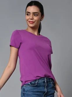 Women Cottonworld Round Neck | Regular Fit^Women's Cotton Regular Fit Tshirt