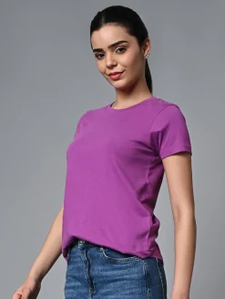 Women Cottonworld Round Neck | Regular Fit^Women's Cotton Regular Fit Tshirt
