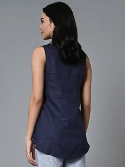 Women Cottonworld Tops & Shirts | Tops & Shirts^Women's Linen Regular Fit Blouse