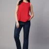 Women Cottonworld Tops & Shirts | Tops & Shirts^Women's 100% Linen Regular Fit Blouse