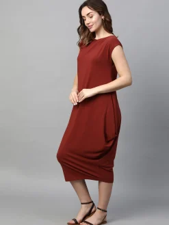 Women Cottonworld Dresses^Women's Cotton Bamboo Elastane Regular Fit Kdress