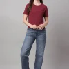Women Cottonworld Round Neck | Regular Fit^Women's Cotton Elastane Regular Fit Tshirt