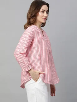 Women Cottonworld Tops & Shirts | Tops & Shirts^Women's Linen Regular Fit Blouse