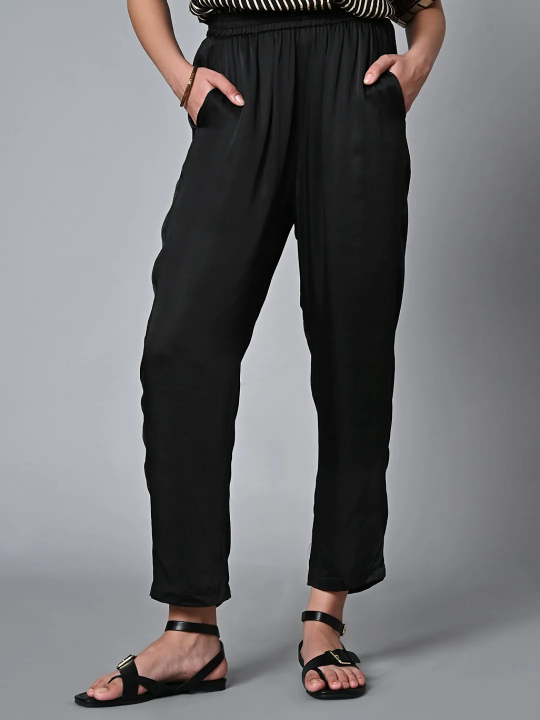 Women Cottonworld Trousers^Women's Regular Fit Modal Pant