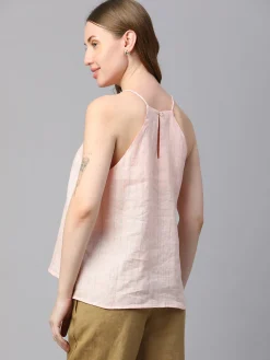Women Cottonworld Tops & Shirts | Tops & Shirts^Women's 100% Linen Regular Fit Blouse