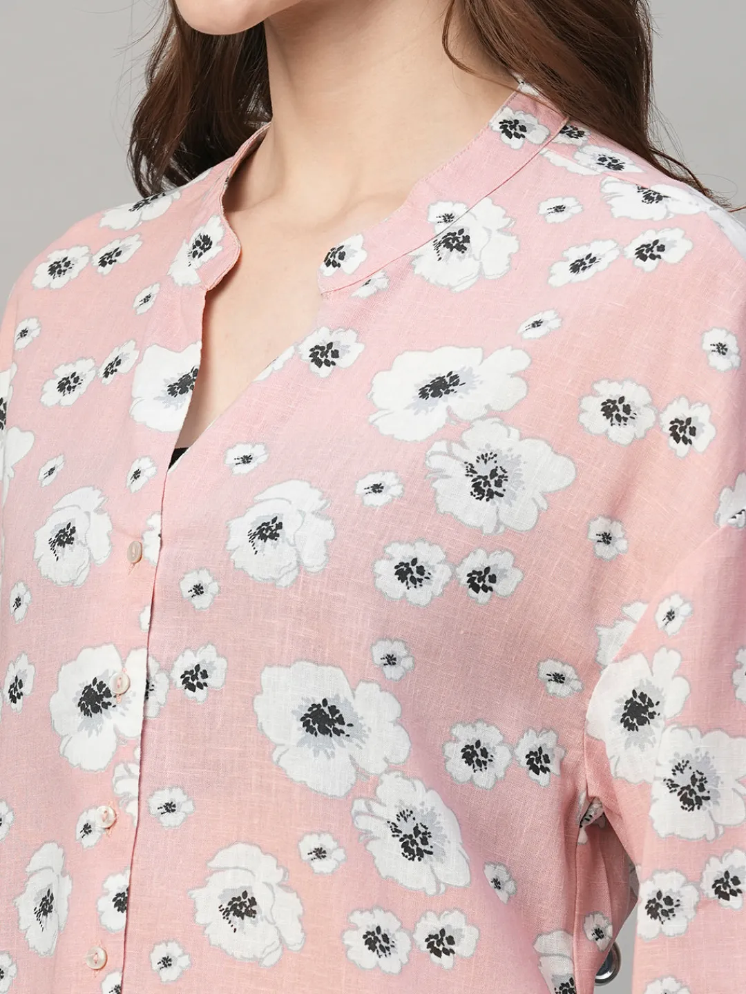 Women Cottonworld Tops & Shirts | Tops & Shirts^Women's Cotton Linen Boxy Fit Blouse