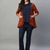 Women Cottonworld Tops & Shirts | Tops & Shirts^Women's 100% Linen Regular Fit Blouse