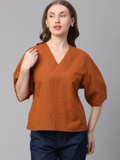 Women Cottonworld Tops & Shirts | Tops & Shirts^Women's Cotton Linen Regular Fit Blouse