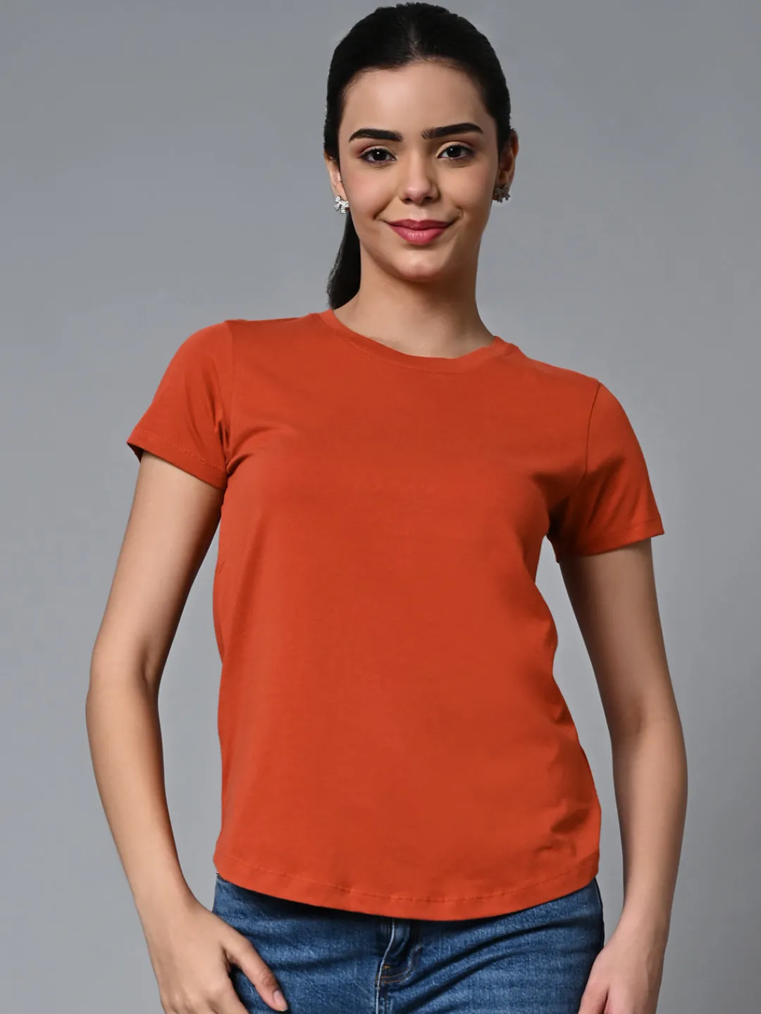 Women Cottonworld Regular Fit | Round Neck^Women's Cotton Regular Fit Tshirt