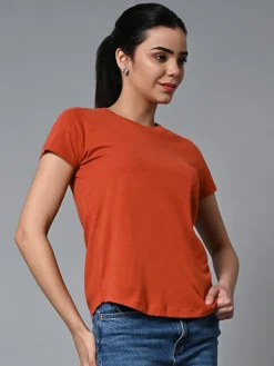 Women Cottonworld Regular Fit | Round Neck^Women's Cotton Regular Fit Tshirt