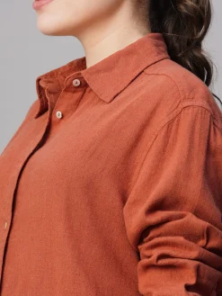 Women Cottonworld Womens Co-Ord Sets^Women's Cotton Viscose Boxy Fit Blouse