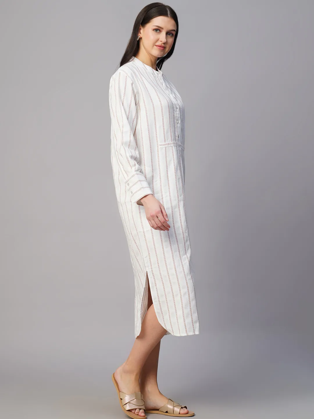 Women Cottonworld Dresses | Dresses^Women's al Cotton Linen Boxy Fit Dress