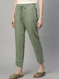 Women Cottonworld Pants | Pants^Women's Linen Viscose Regular Fit Pant