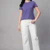 Women Cottonworld Round Neck | Regular Fit^Women's 100% Cotton Regular Fit Tshirt