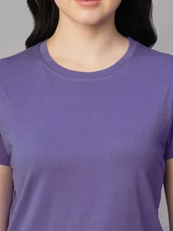 Women Cottonworld Round Neck | Regular Fit^Women's 100% Cotton Regular Fit Tshirt