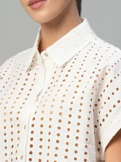 Women Cottonworld Womens Co-Ord Sets^Women's 100% Cotton Boxy Fit Blouse