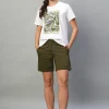Women Cottonworld Round Neck | Regular Fit^Women's 100% Cotton Regular Fit Tshirt