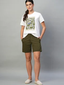 Women Cottonworld Round Neck | Regular Fit^Women's 100% Cotton Regular Fit Tshirt