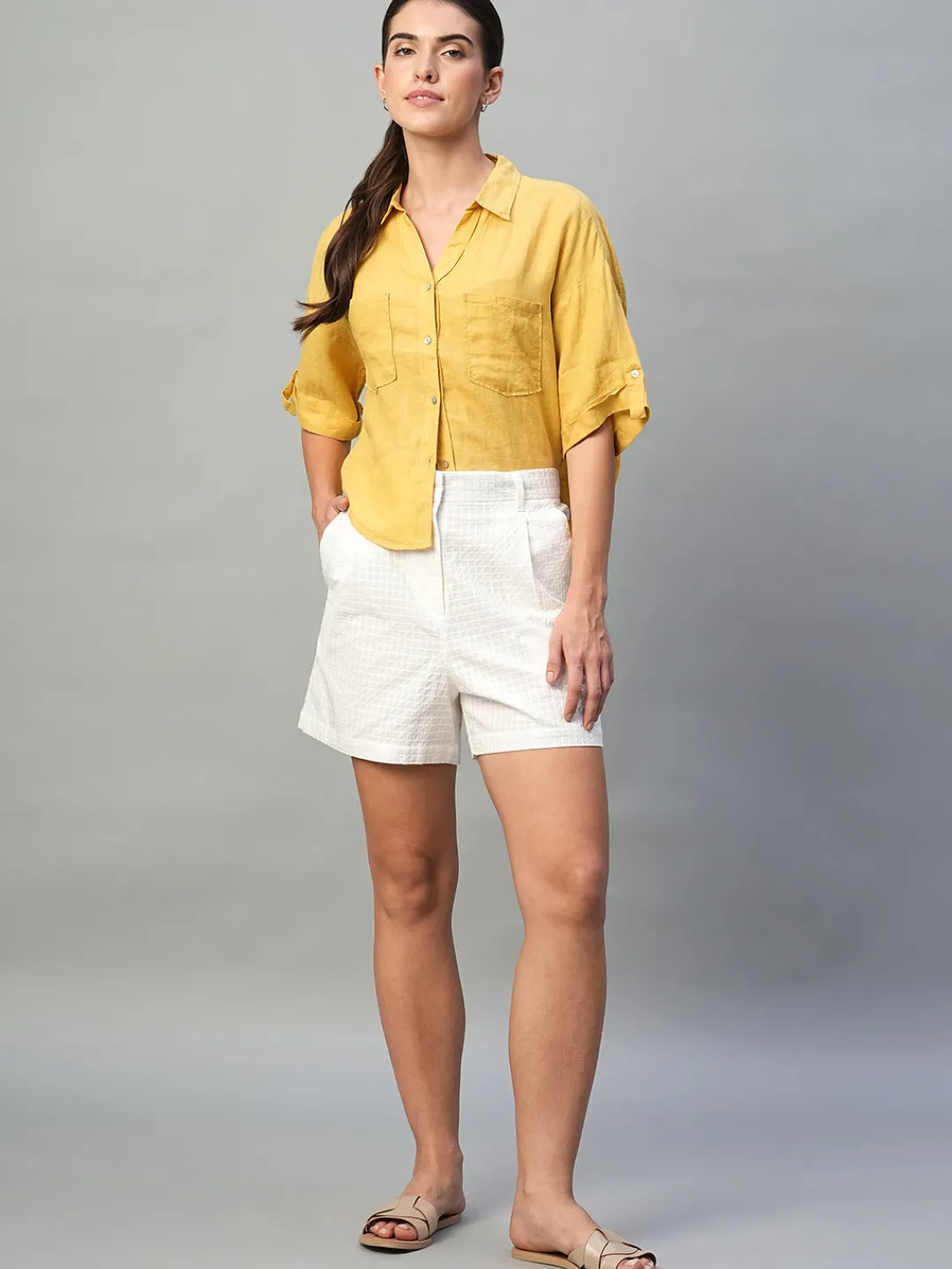 Women Cottonworld Shorts^Women's 100% Cotton Regular Fit Shorts