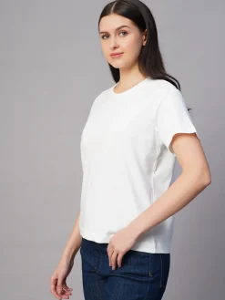 Women Cottonworld Round Neck | Regular Fit^Women's 100% Cotton Regular Fit Tshirt