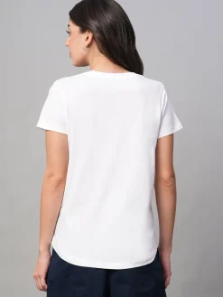 Women Cottonworld Round Neck | Regular Fit^Women's 100% Cotton Regular Fit Tshirt