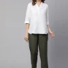 Women Cottonworld Tops & Shirts | Tops & Shirts^Women's 100% Linen Regular Fit Blouse